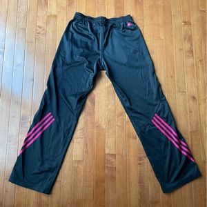 Adidas Womens  Essentials Black and Pink Jogger track Pants